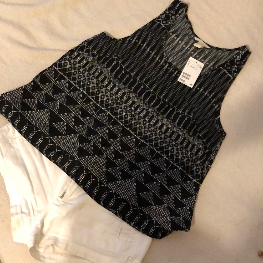 Black and white tank top